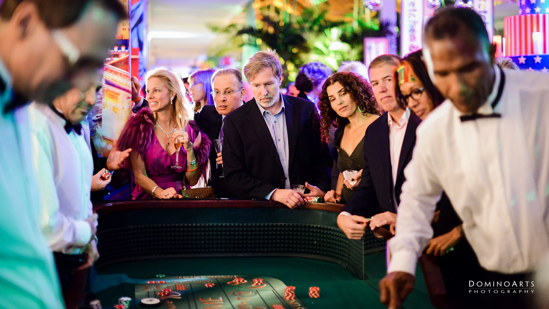 Poker entertainment at Miami Fashion Corporate event in Bal harbour by Domino Arts Photography