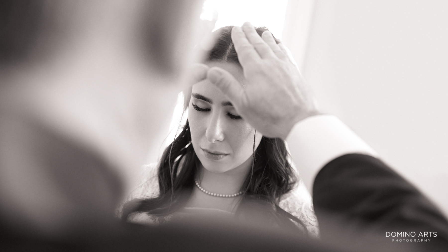 Classical bride portrait blessing at Turnberry Isle Miami Wedding 