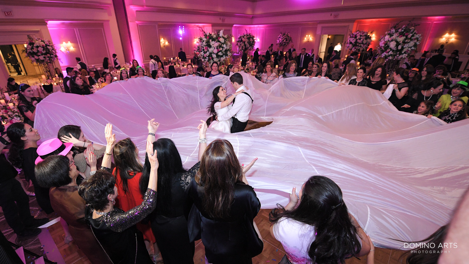 Fun party pictures at Orthodox Jewish Luxury wedding at Turnberry Isles Miami 