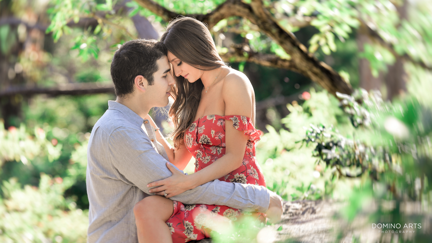 Romantic Outdoor Engagement Photography at Morikami Museum and Japanese Gardens