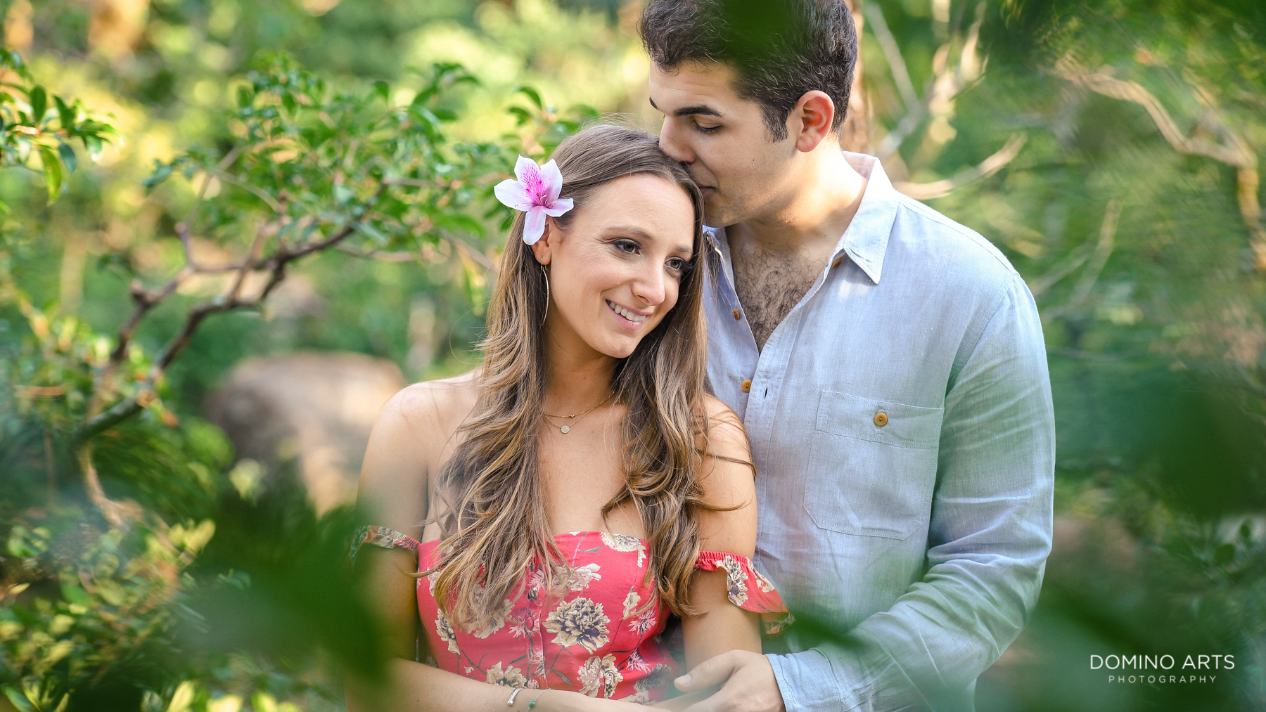 Sweet Nature lover engagement pictures at Morikami