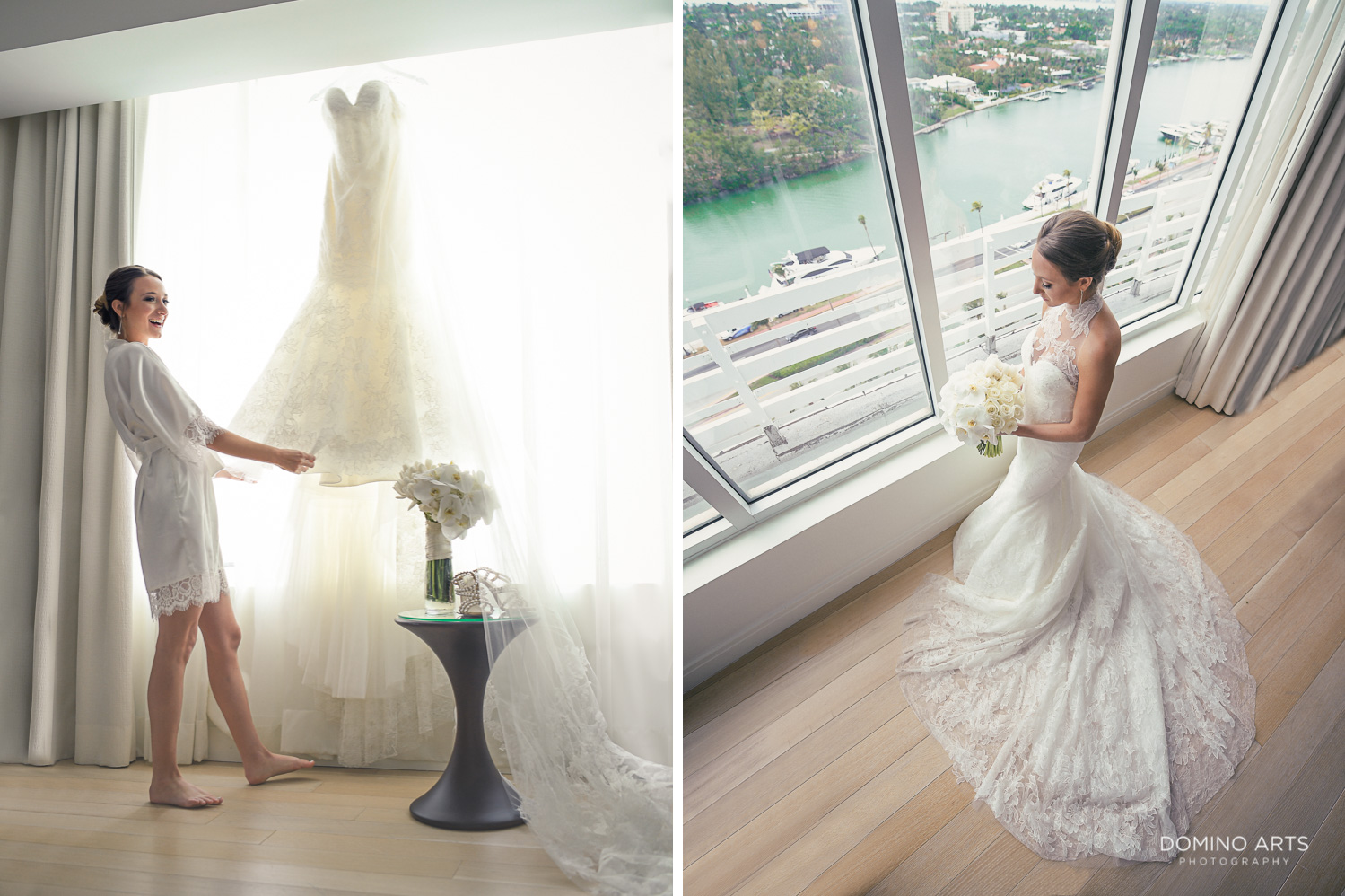 Bride getting ready picture at fontainebleau miami