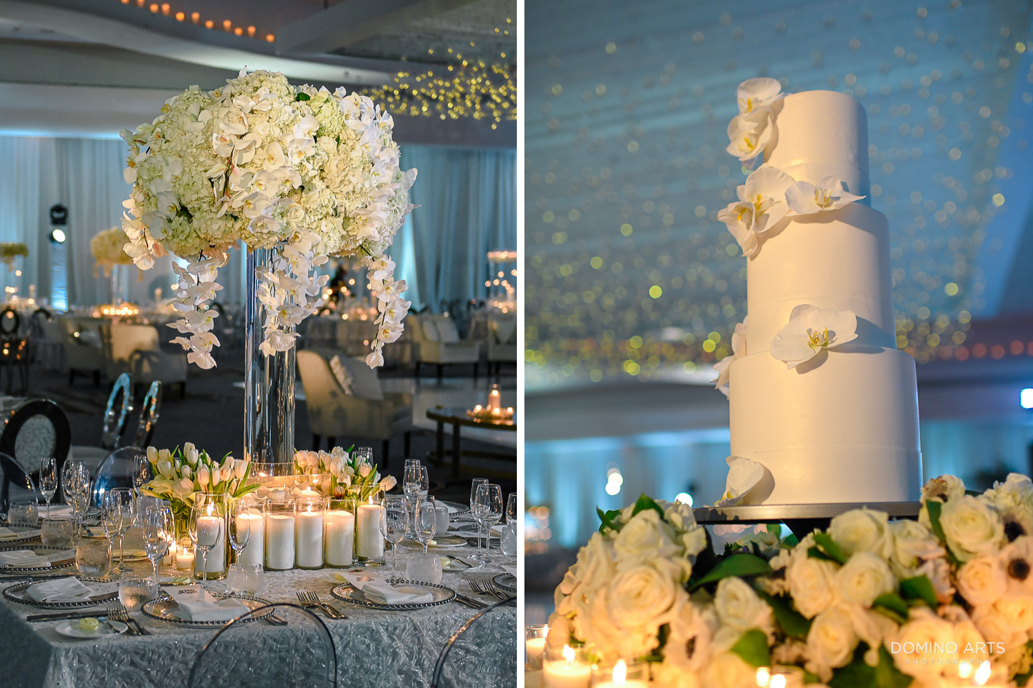 Beautiful luxury flowers and candles pictures at fontainebleau miami wedding