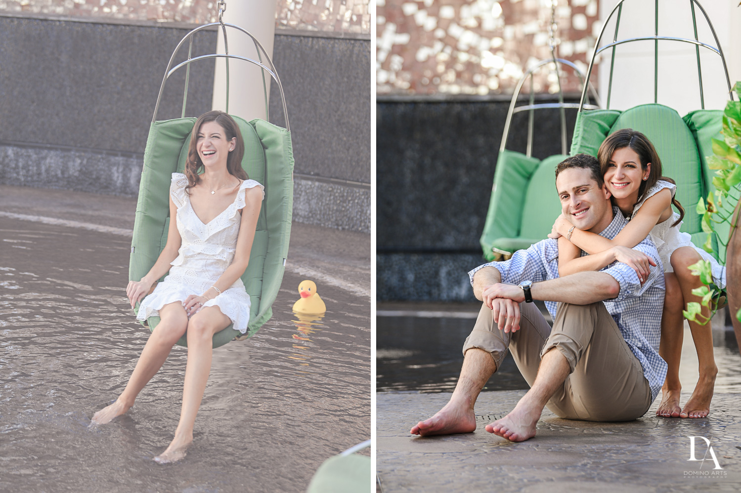 Beach-side Engagement Photography at Eau Palm Beach Resort & Spa by Domino Arts Photography