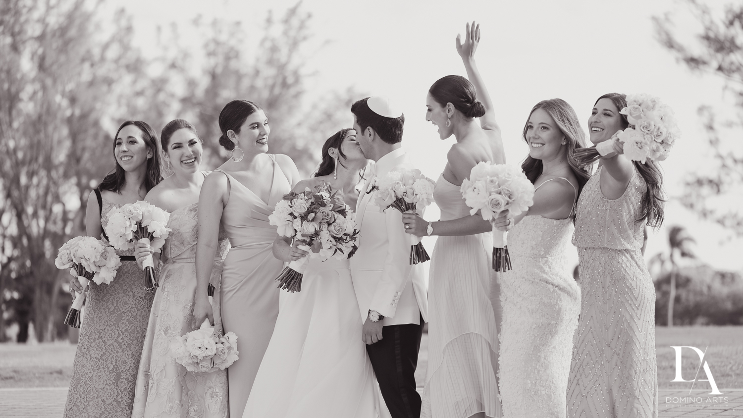 bridesmaids at Modern Luxury Jewish Wedding Photography at Biltmore Miami Coral Gables
