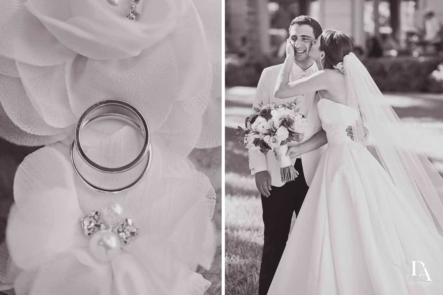 bride and groom at Modern Luxury Jewish Wedding Photography at Biltmore Miami Coral Gables