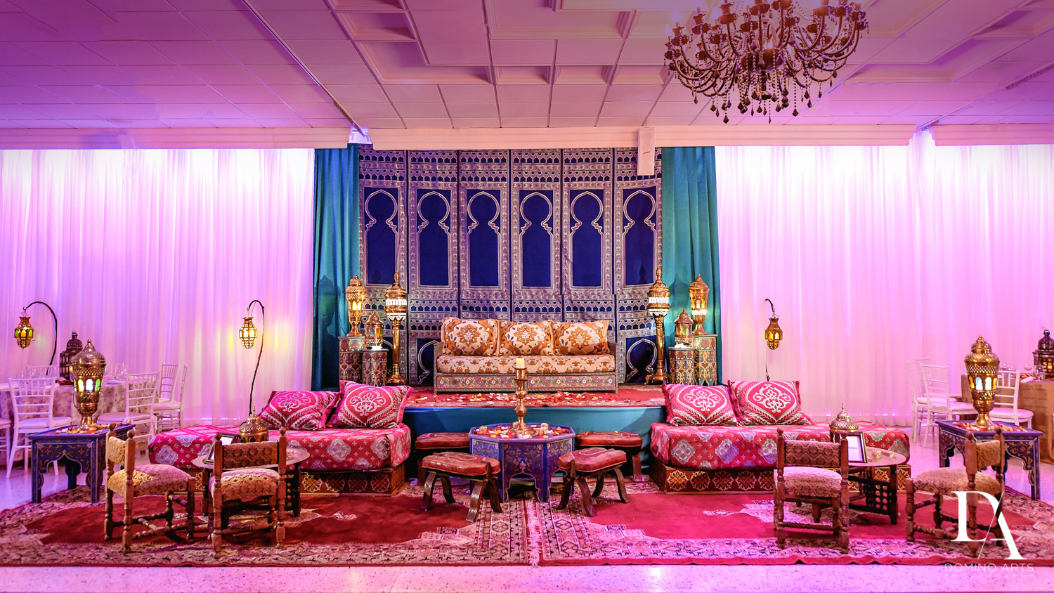 best decor at Traditional Henna Party Photography at Lavan South Florida by Domino Arts