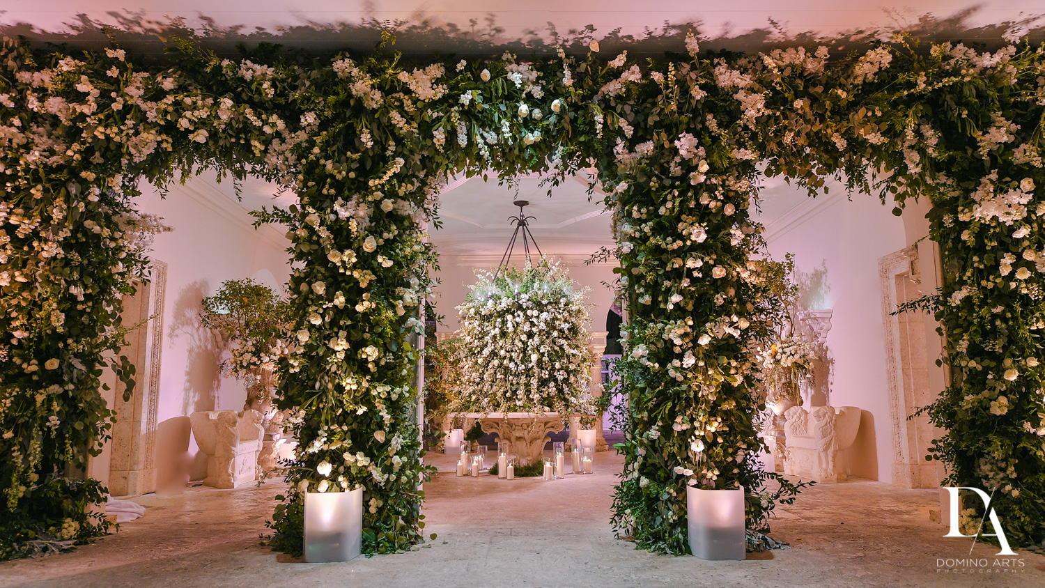 best floral decor at Luxurious Destination Wedding at Fisher Island Miami by Domino Arts Photography