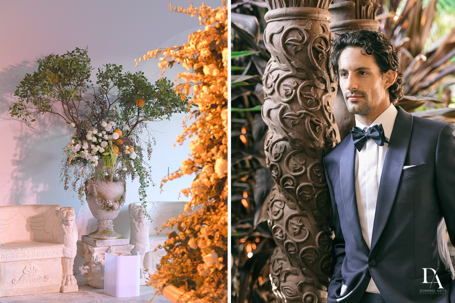 groom and details at Luxurious Destination Wedding at Fisher Island Miami by Domino Arts Photography
