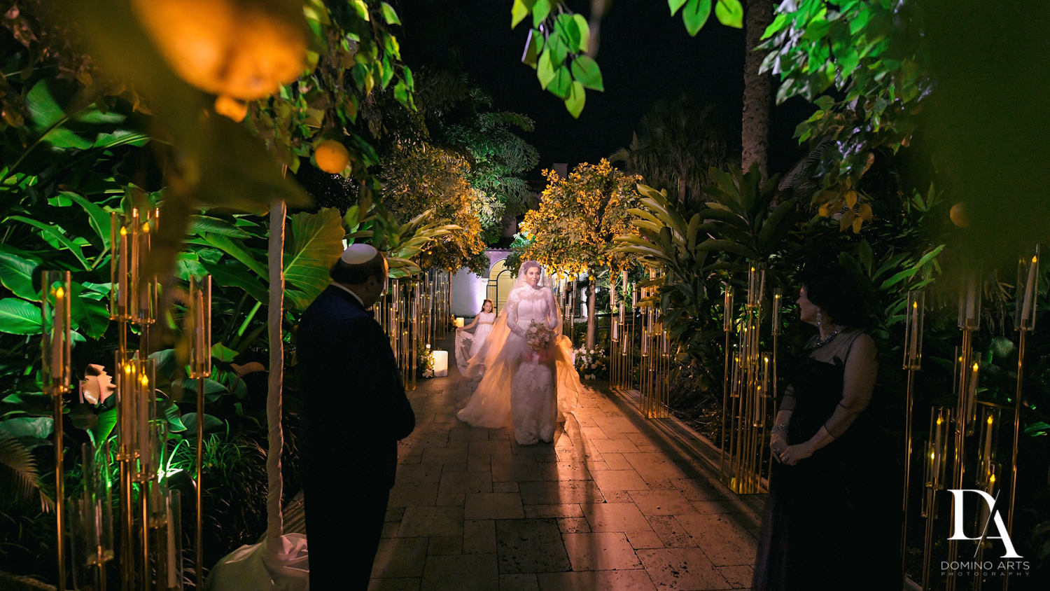 wedding procession at Luxurious Destination Wedding at Fisher Island Miami by Domino Arts Photography