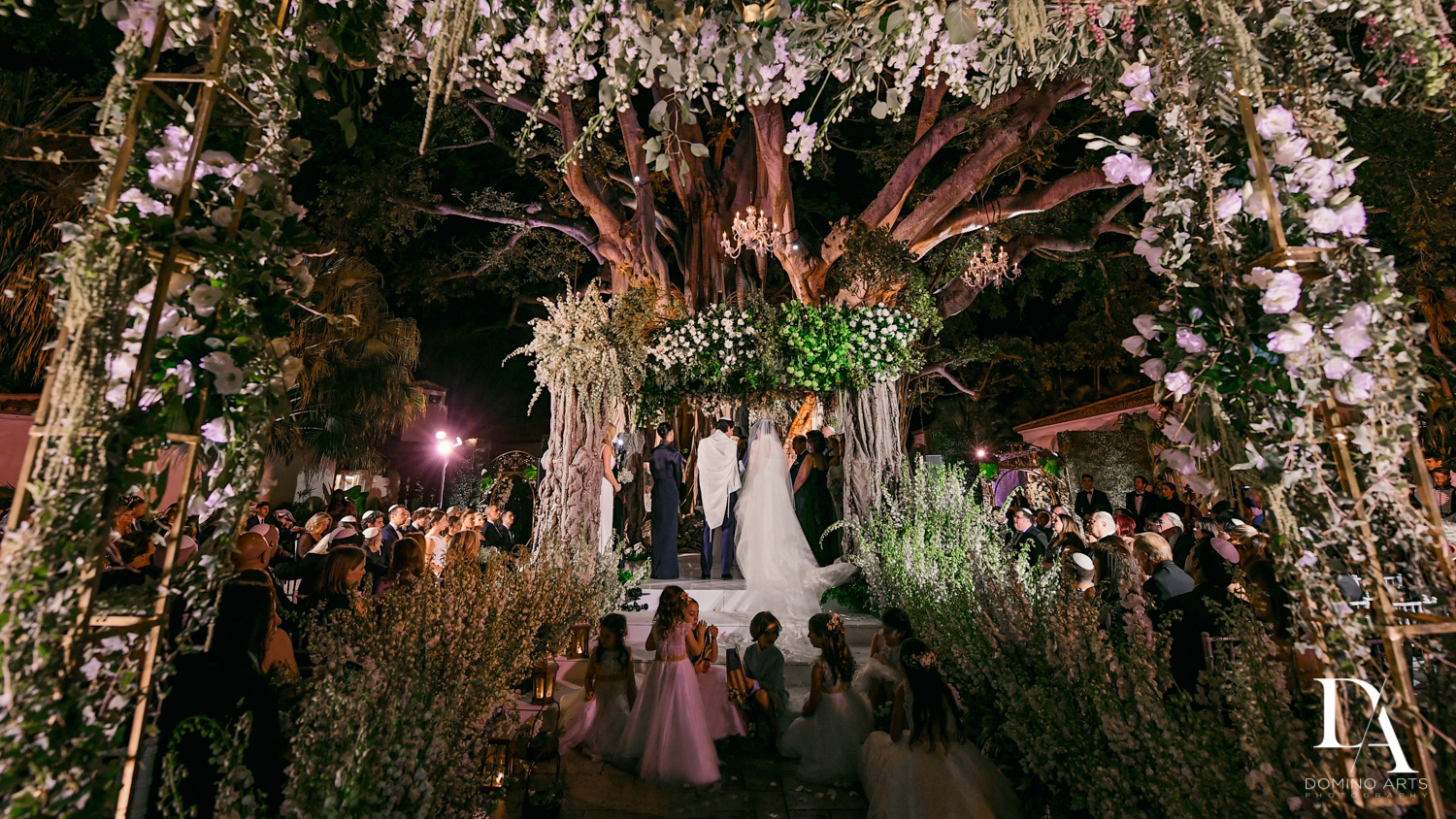 elaborate ceremony at Luxurious Destination Wedding at Fisher Island Miami by Domino Arts Photography