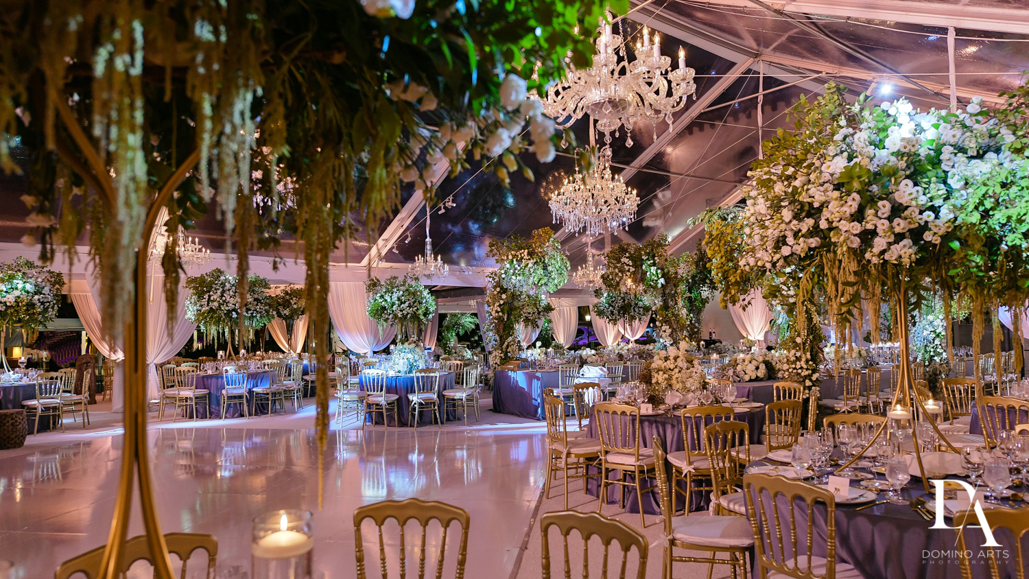 most amazing floral decor at Luxurious Destination Wedding at Fisher Island Miami by Domino Arts Photography