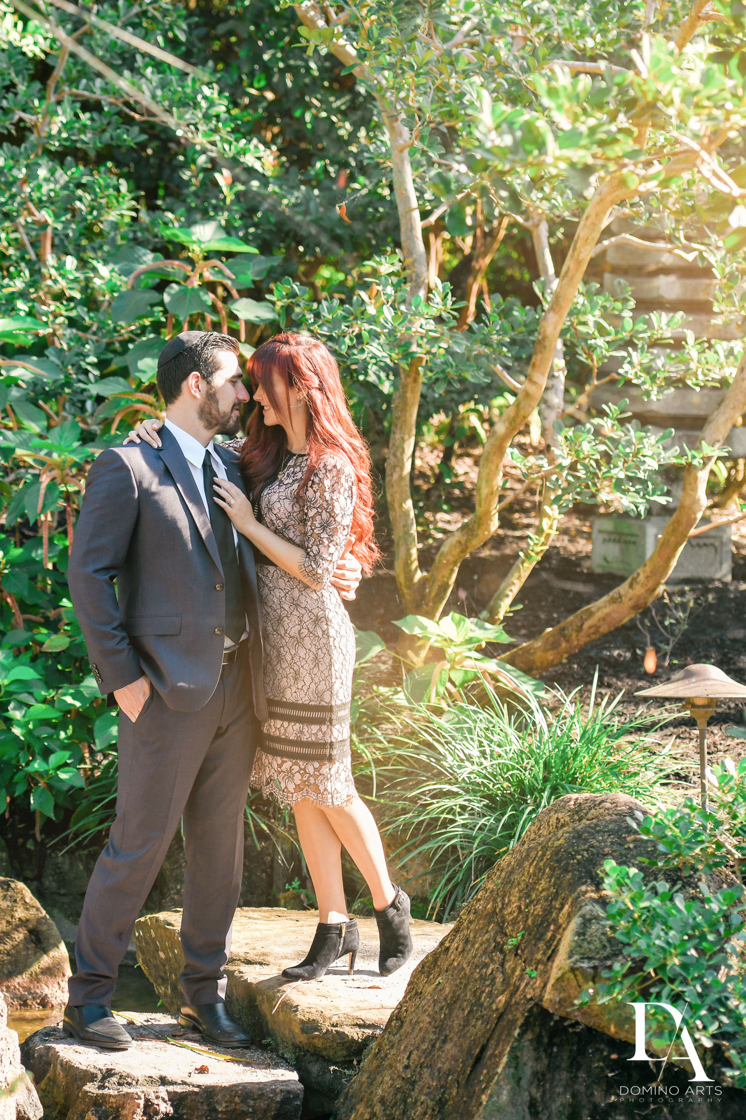 greenery at Japanese Garden Engagement at Morikami by Domino Arts Photography 