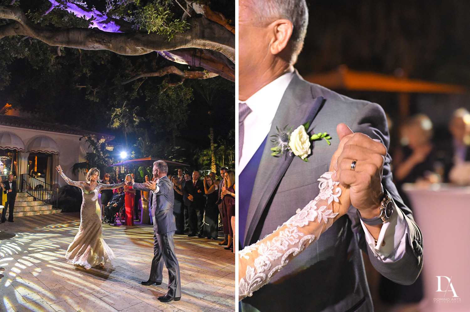 first dance at Classic & Elegant Wedding Photography at Fisher Island Miami 