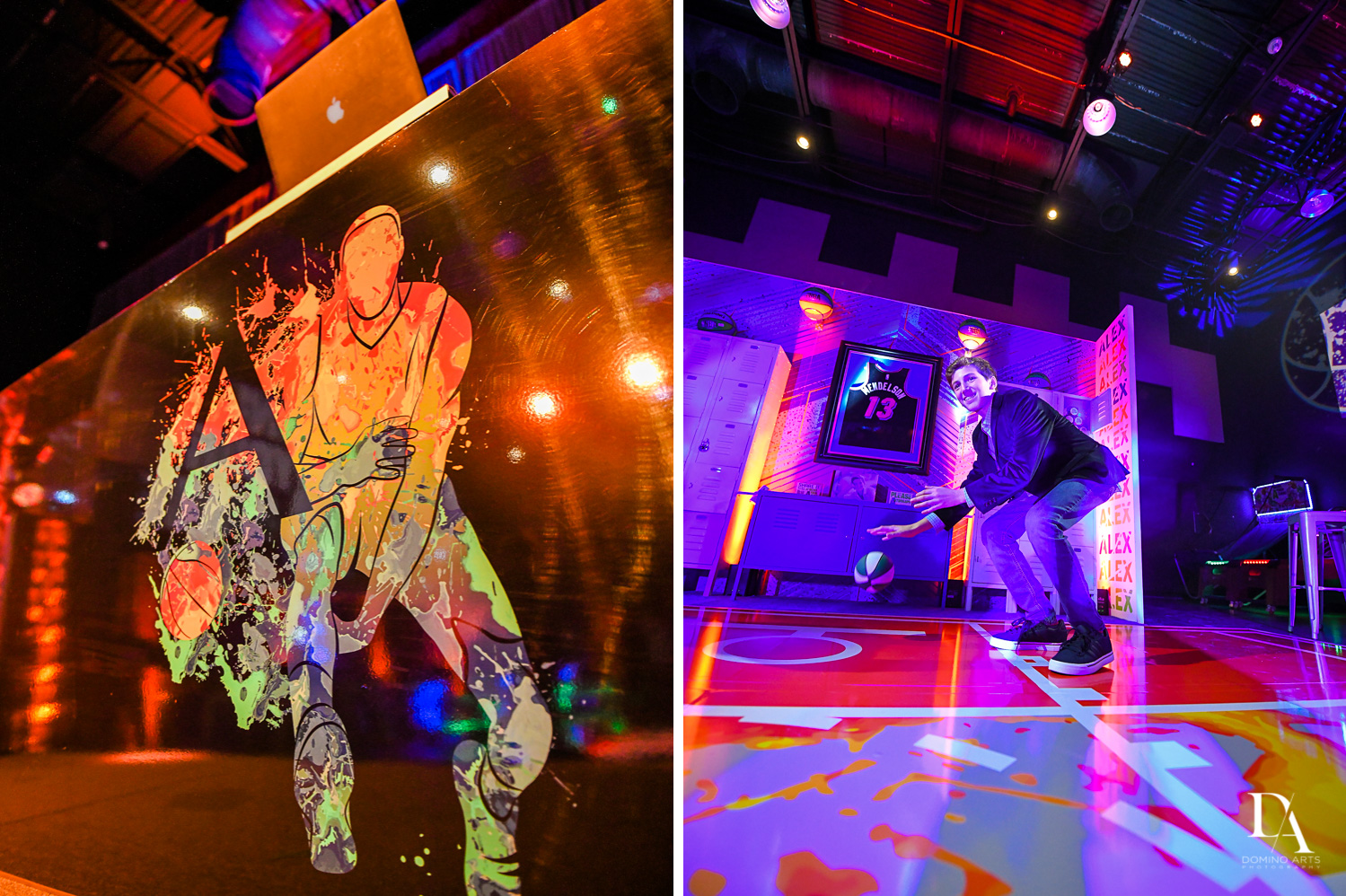 Best decor at Fun Basketball Theme Bar Mitzvah at The Fillmore Miami Beach by Domino Arts Photography