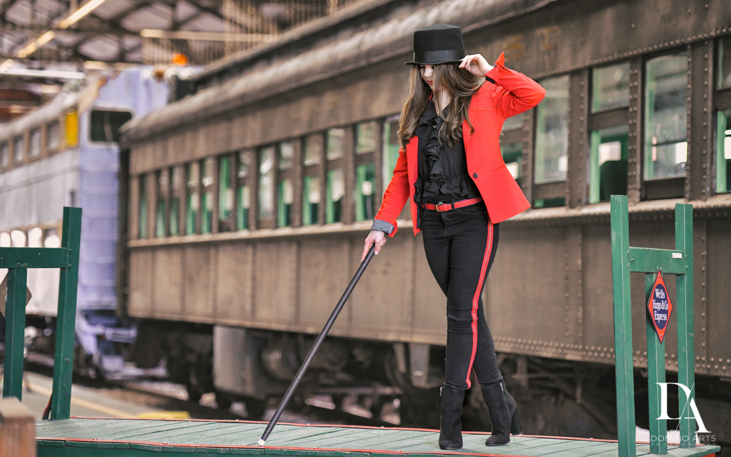 Greatest Showman themed Bat Mitzvah Pre Session at Goldcoast Railroad Museum by Domino Arts Photography