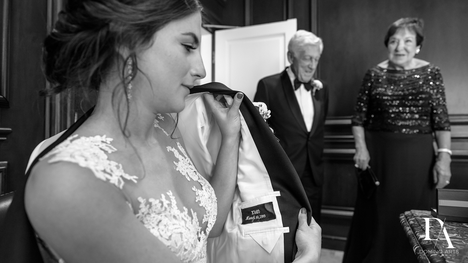 B&W details at Tropical Garden Wedding at Fisher Island Miami by Domino Arts Photography