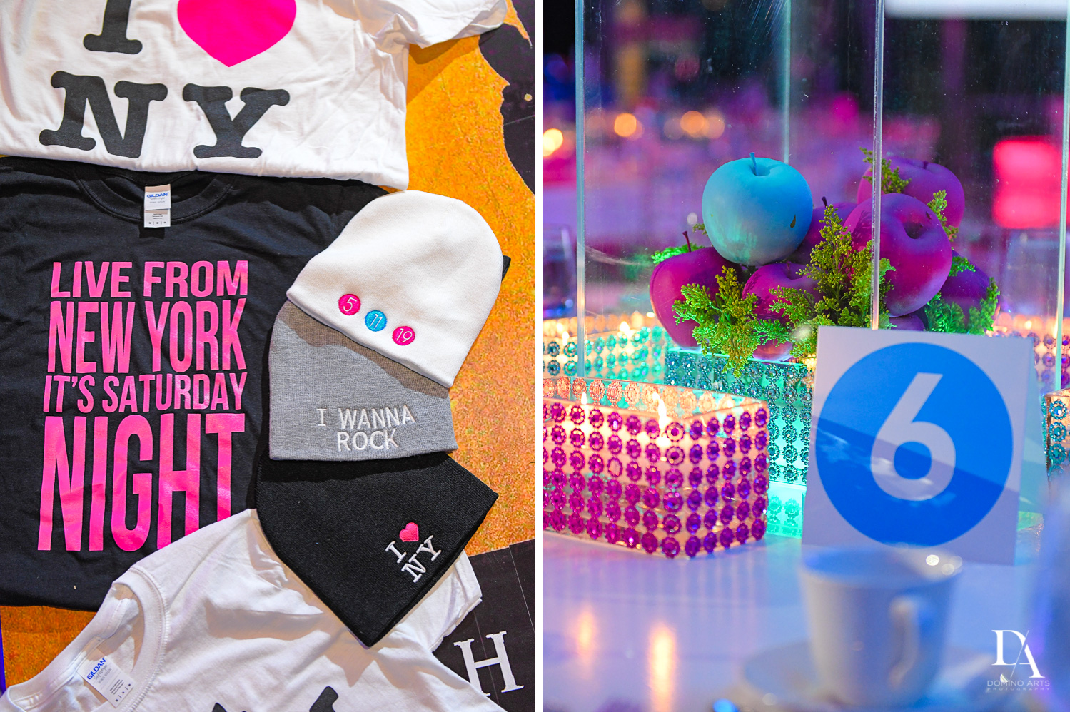 party favors at New York Theme Bat Mitzvah at Woodfield Country Club, Boca Raton by Domino Arts Photography