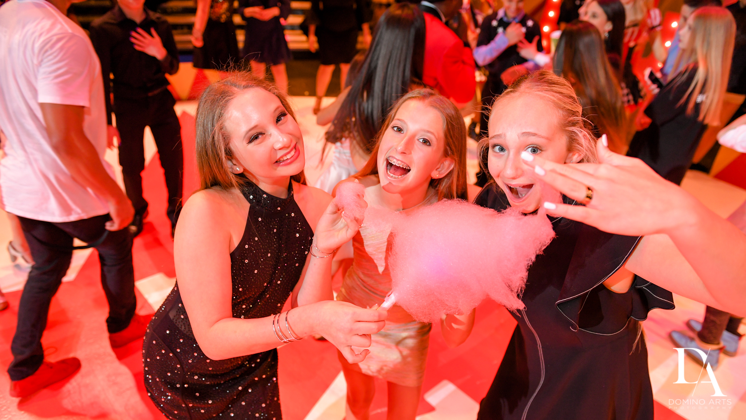 cotton candy at The Greatest Showman theme Bat Mitzvah at the filmore miami by Domino Arts Photography
