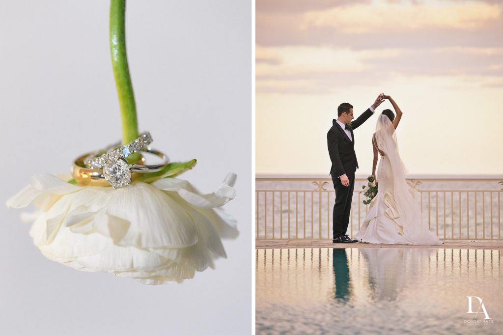 portrait and details at Romantic Ocean Side Wedding at Eau Palm Beach by Domino Arts Photography