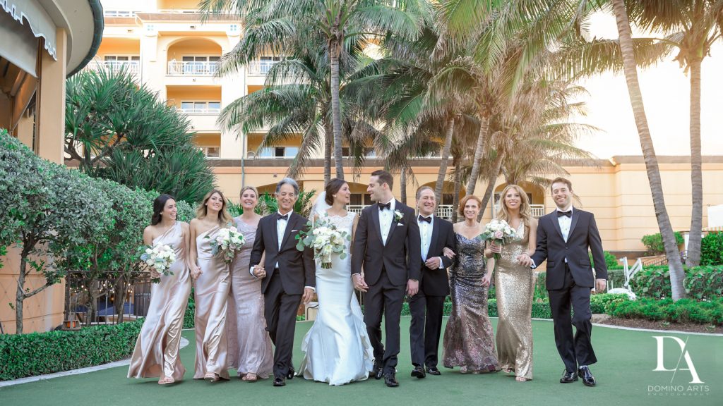 family pictures at Romantic Ocean Side Wedding at Eau Palm Beach by Domino Arts Photography