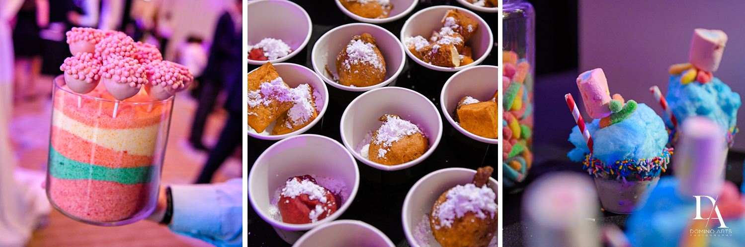 creative dessert at Masquerade Ball Bat Mitzvah at Ritz Carlton Fort Lauderdale by Domino Arts Photography