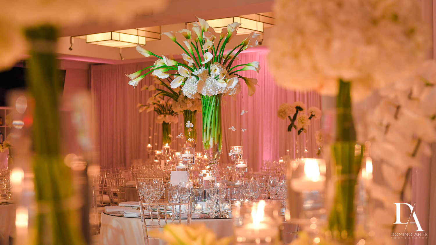 best luxury decor at Sunset Wedding at Boca Rio Golf Club by Domino Arts Photography