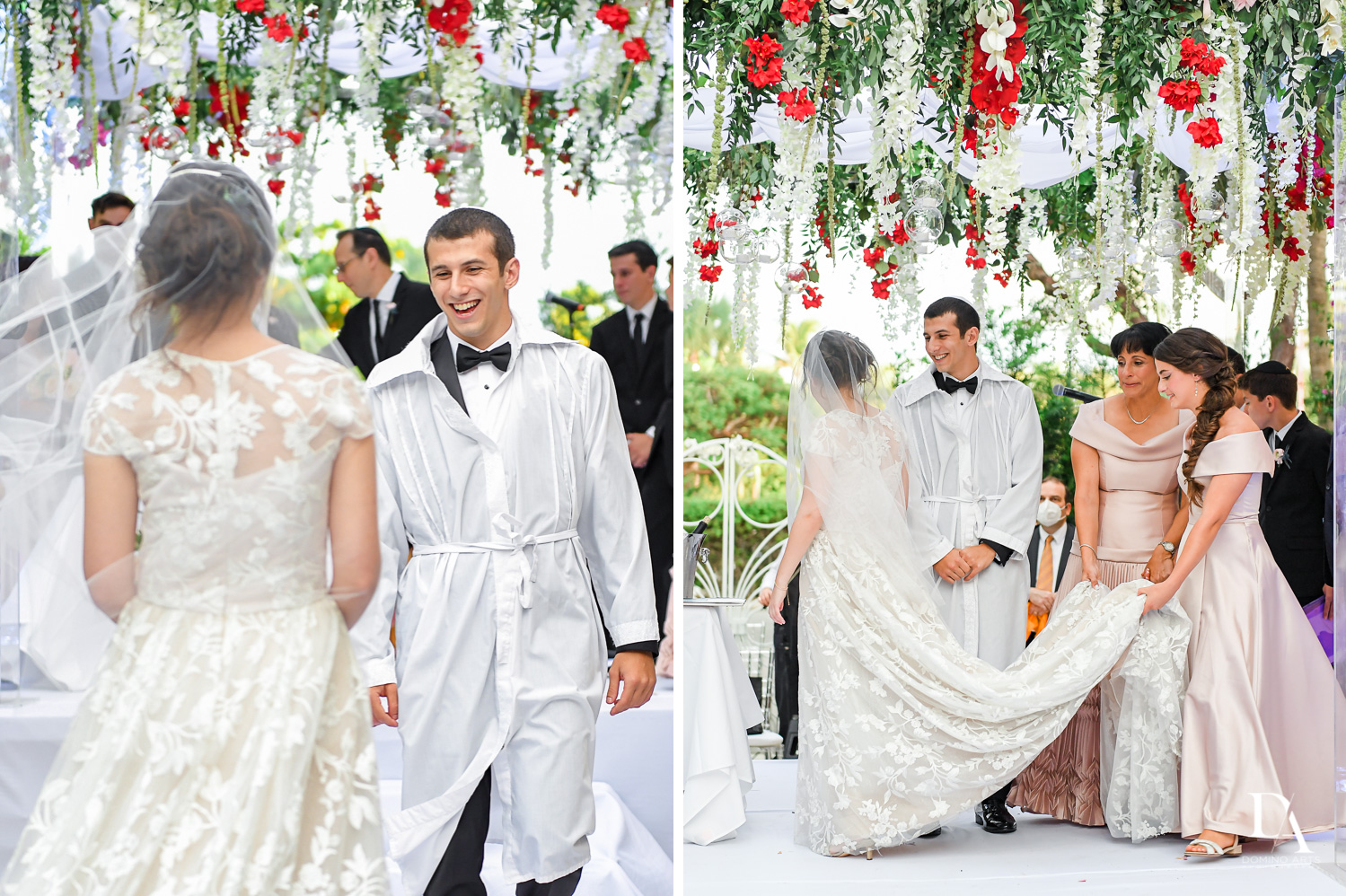 jewish ceremony at Luxury Summer Wedding at The Colony Hotel Palm Beach by Domino Arts Photography