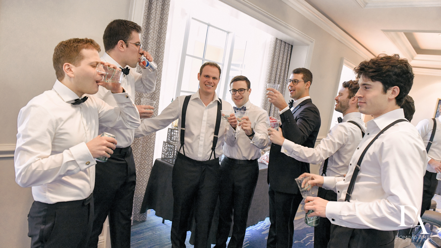 groomsmen at A Ritz Carlton Wedding in Key Biscayne by Domino Arts Photography