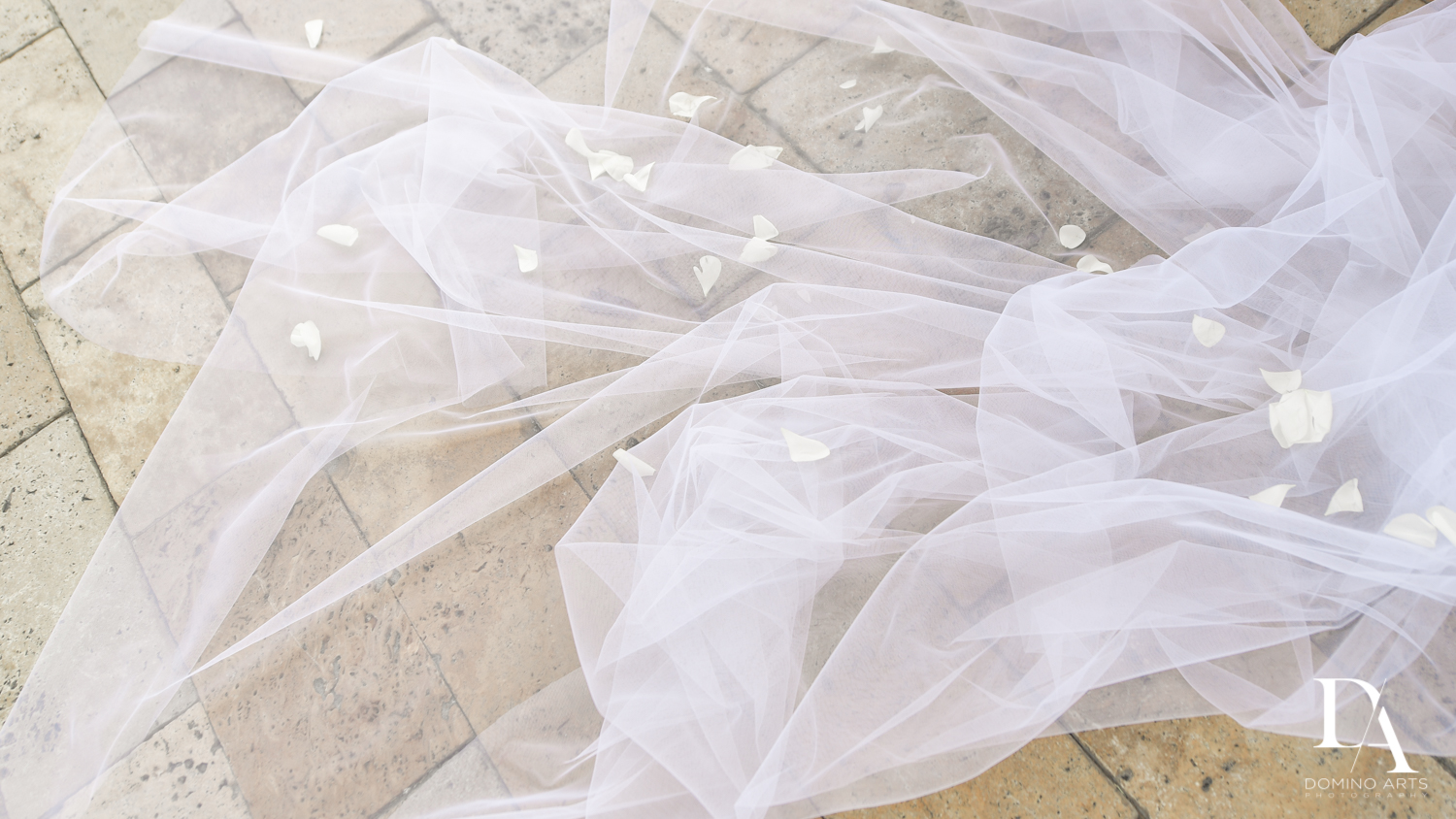 bridal veil at Beautiful Intimate Wedding at Mizner Country Club by Domino Arts Photography