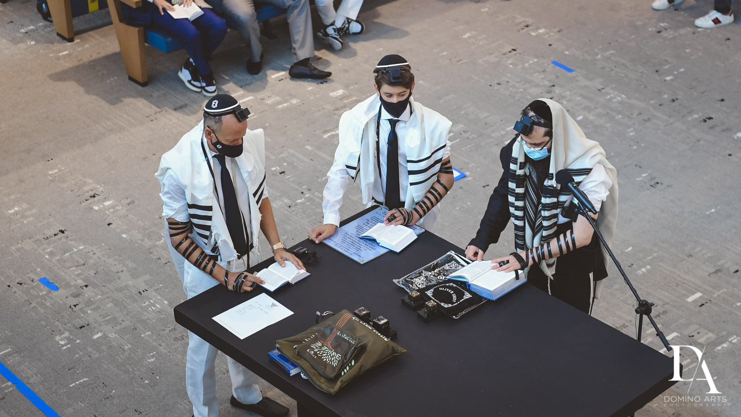 COVID Bar Mitzvah Ceremony at Aventura Chabad by Domino Arts Photography
